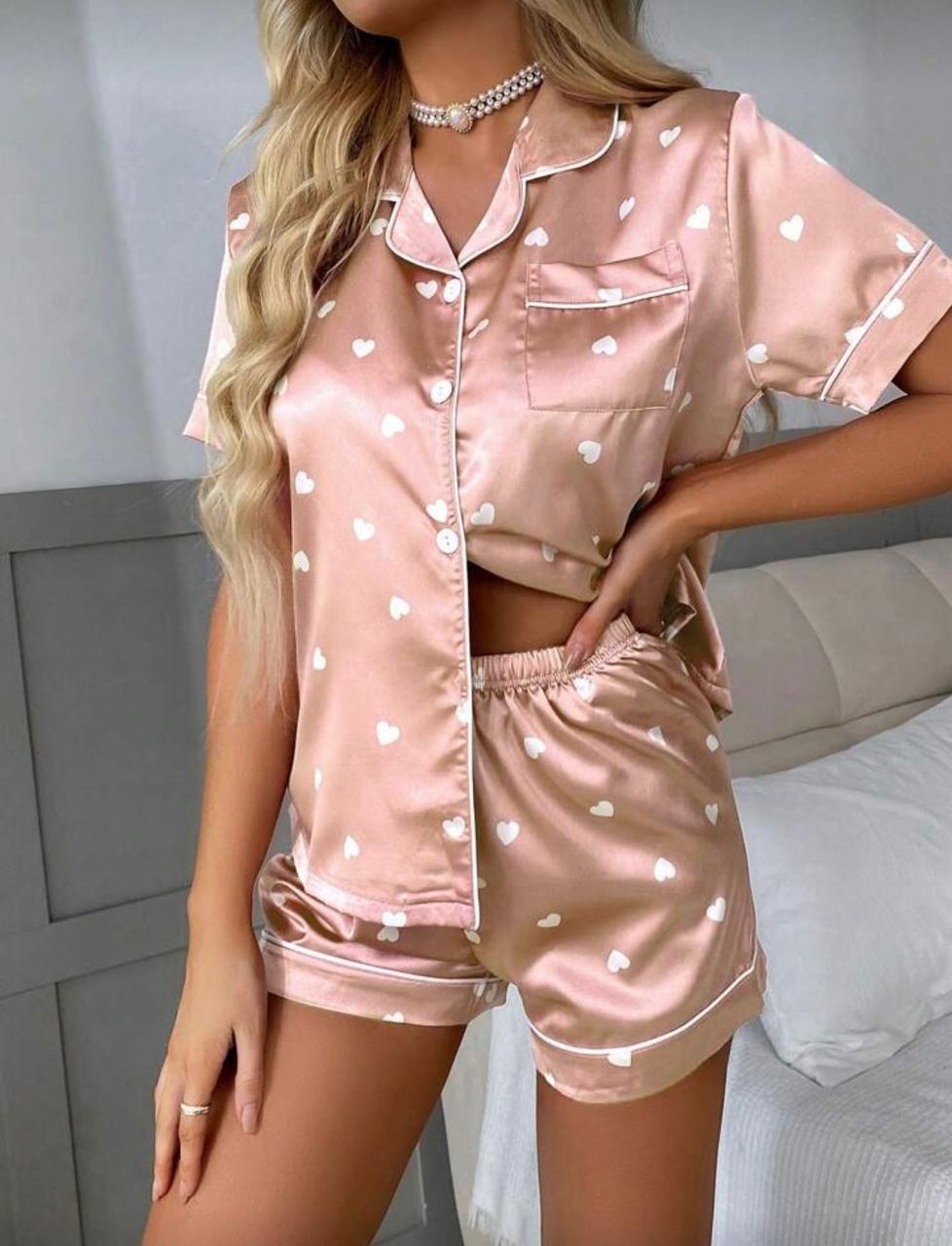 Conjunto Pijama Cetim Curto
